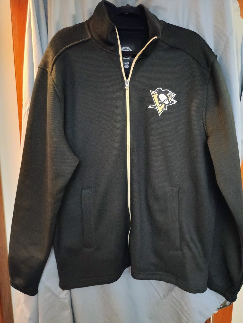 NHL Pittsburgh Penguins Full-Zip Fleece Jacket Black Size 2XL